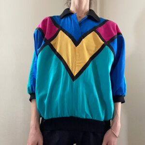 Vintage Remo of California color block pullover